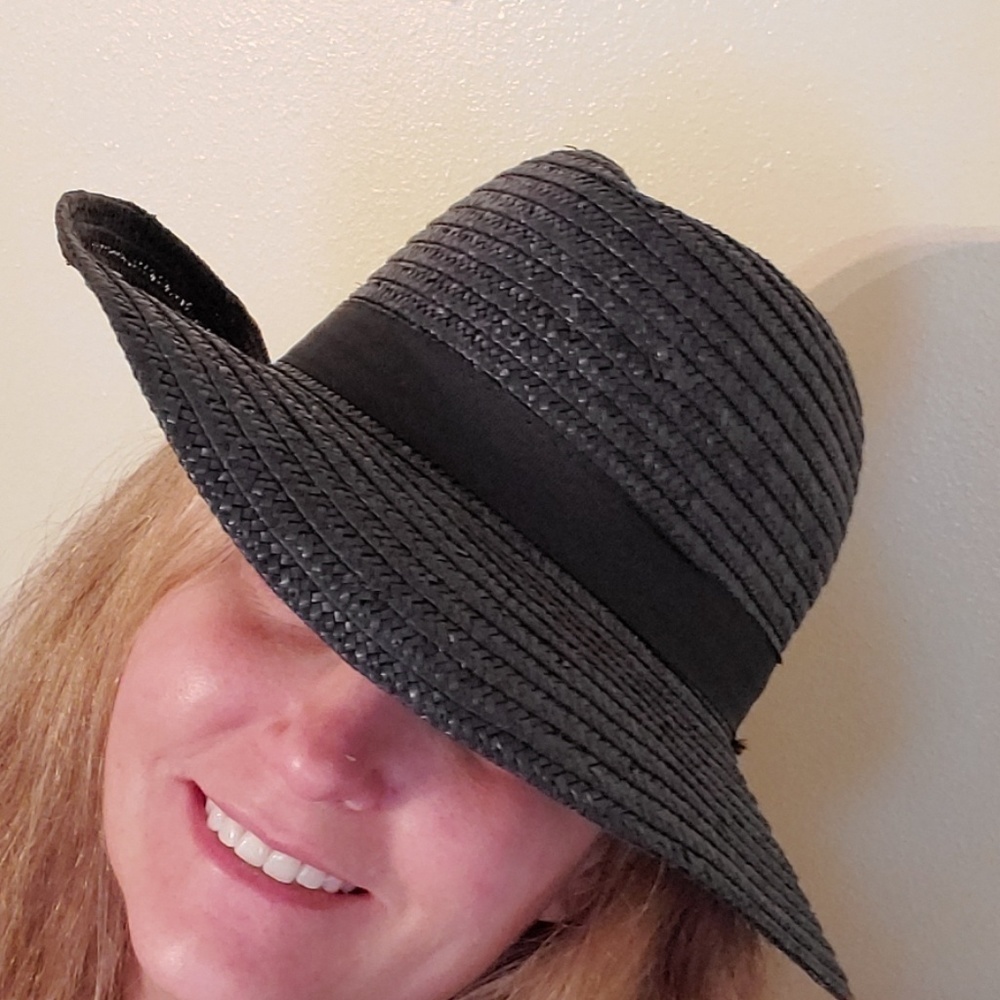 Vintage Trilby Fedora Italian Straw Hat - Picture 3 of 5
